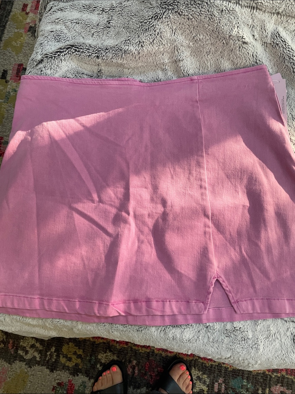 wild fable Pink Mini Skirt with Subtle Notch